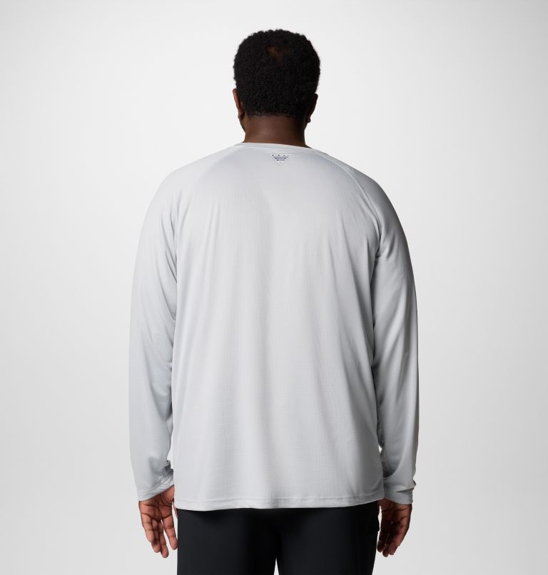 Men's PFG Solar Stream Long Sleeve Shirt - Big, Color: Cool Grey, image 3