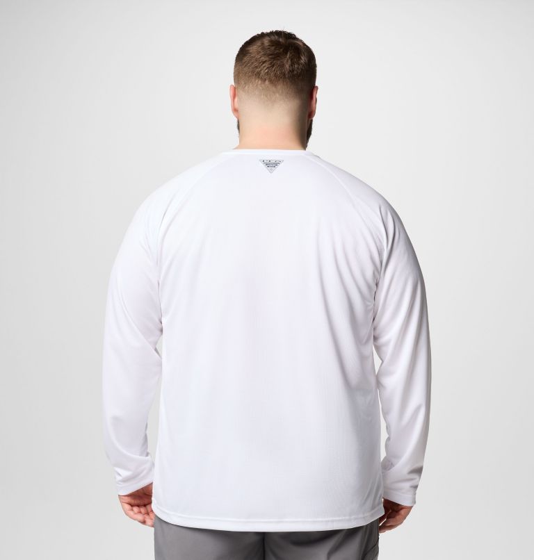 Men's PFG Solar Stream Long Sleeve Shirt - Big, Color: White, image 3