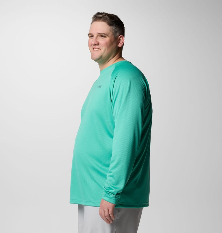 Men's PFG Solar Stream Long Sleeve Shirt - Big, Color: Glaze Green, image 4