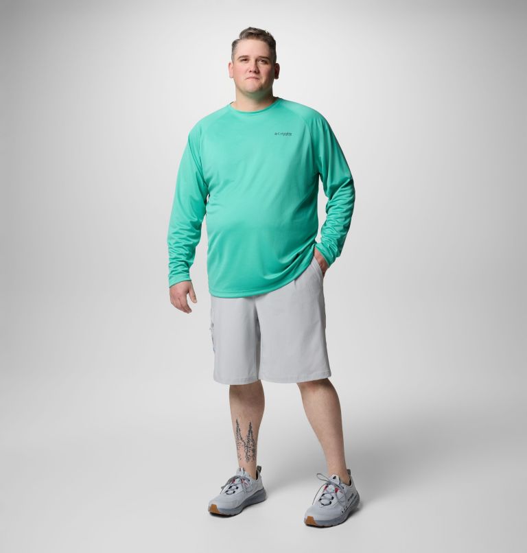 Men's PFG Solar Stream Long Sleeve Shirt - Big, Color: Glaze Green, image 2