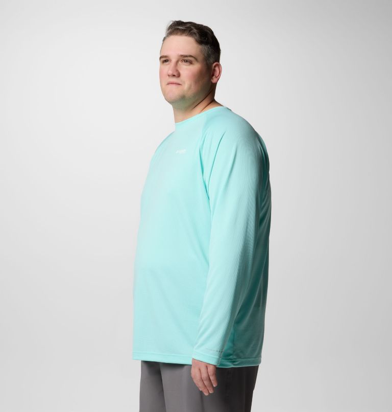 Men's PFG Solar Stream Long Sleeve Shirt - Big, Color: Gulf Stream, image 4