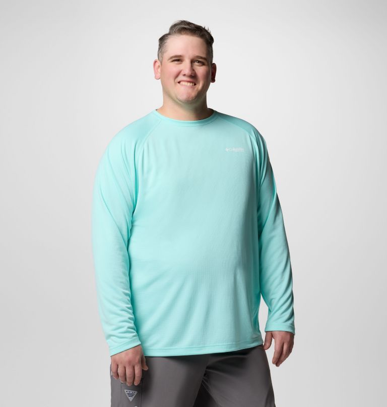 Men's PFG Solar Stream Long Sleeve Shirt - Big, Color: Gulf Stream, image 1