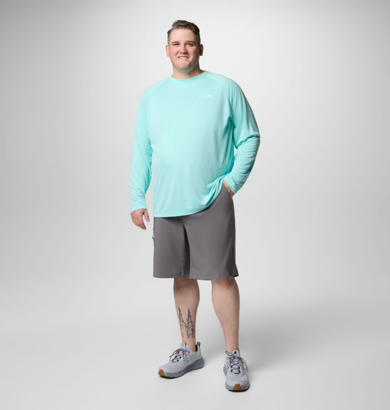 Men's PFG Solar Stream Long Sleeve Shirt - Big, Color: Gulf Stream, image 2