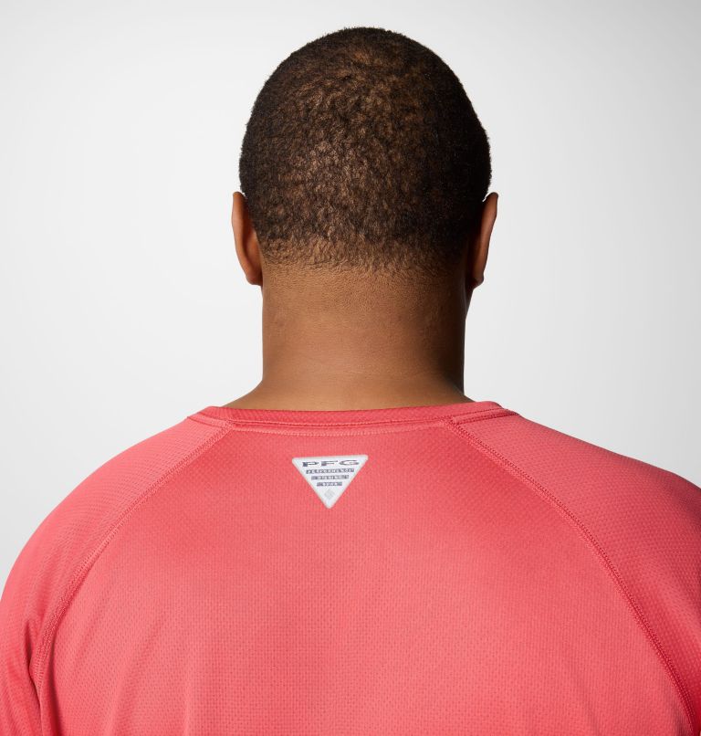 Men's PFG Solar Stream Long Sleeve Shirt - Big, Color: Sunset Red, image 6