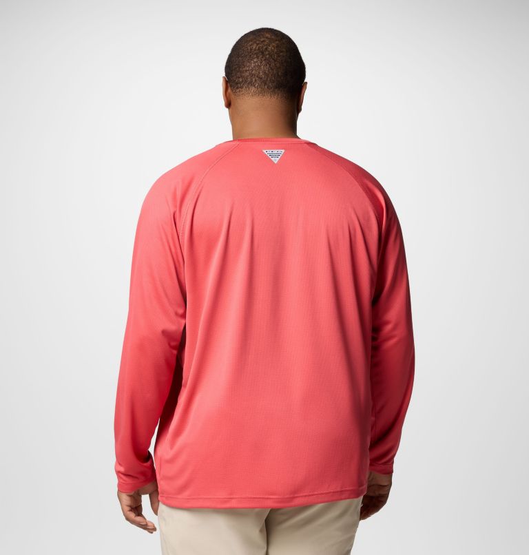 Men's PFG Solar Stream Long Sleeve Shirt - Big, Color: Sunset Red, image 3
