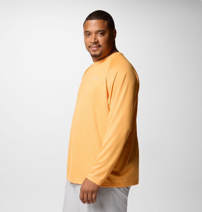 Men's PFG Solar Stream Long Sleeve Shirt - Big, Color: Summer Orange, image 4