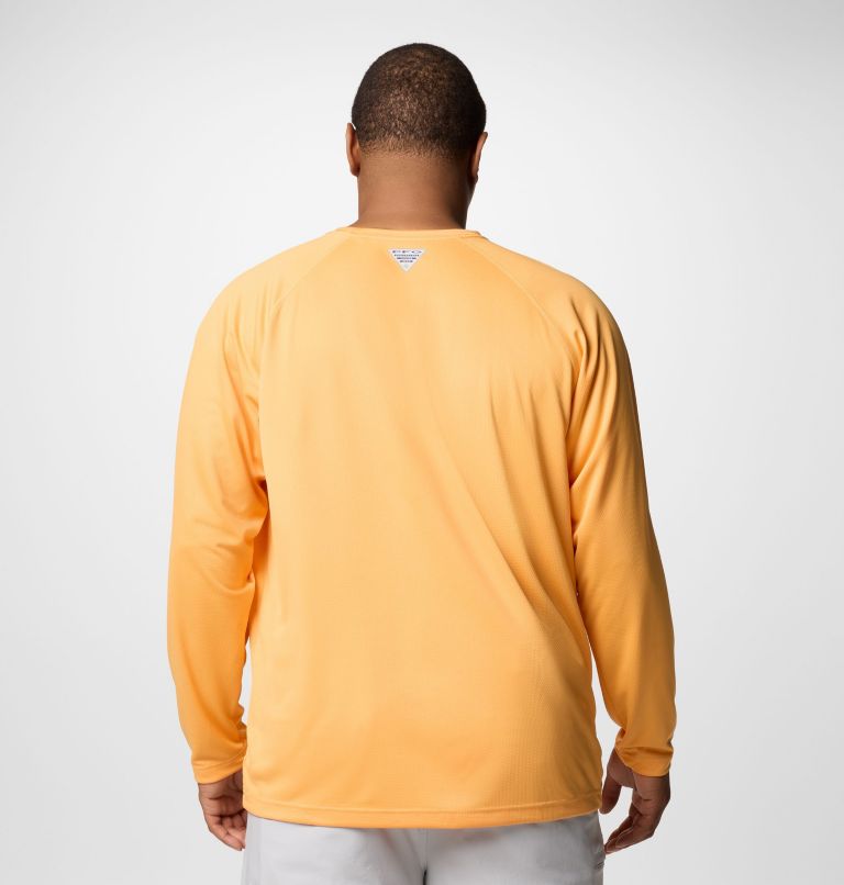 Men's PFG Solar Stream Long Sleeve Shirt - Big, Color: Summer Orange, image 3