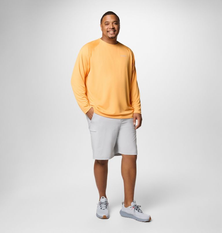 Men's PFG Solar Stream Long Sleeve Shirt - Big, Color: Summer Orange, image 2