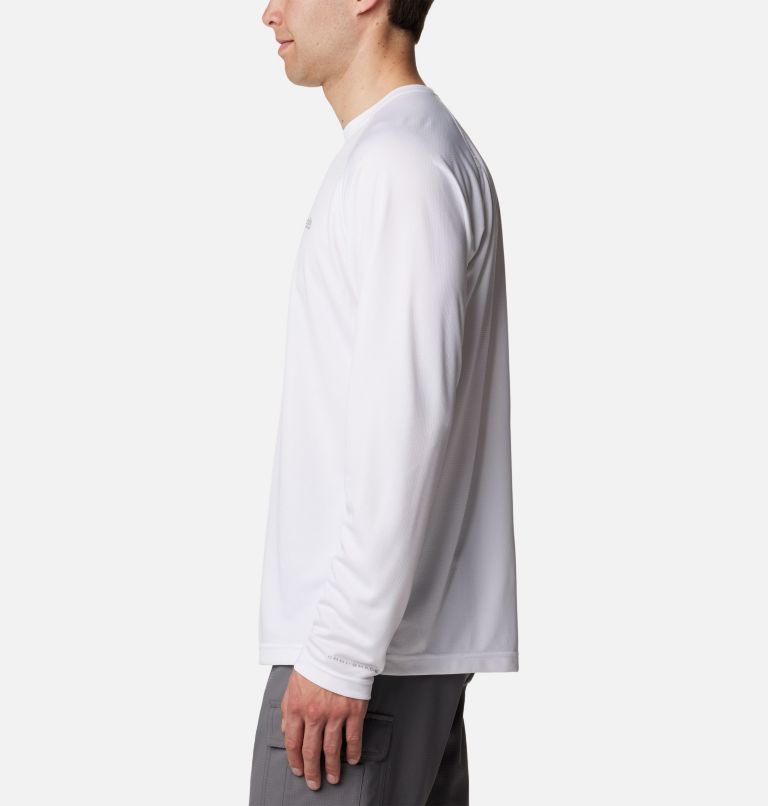 Men's PFG Solar Stream Long Sleeve Shirt - Tall, Color: White, image 3