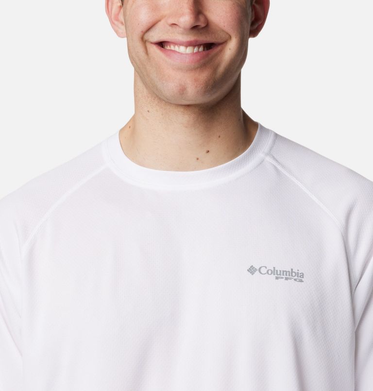 Men's PFG Solar Stream Long Sleeve Shirt - Tall, Color: White, image 4