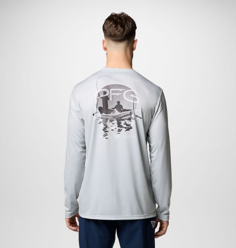 Maglia a manica lunga Terminal Tackle PFG Tarpon Rise da uomo, Color: Cool Grey, Trout Rise, image 1