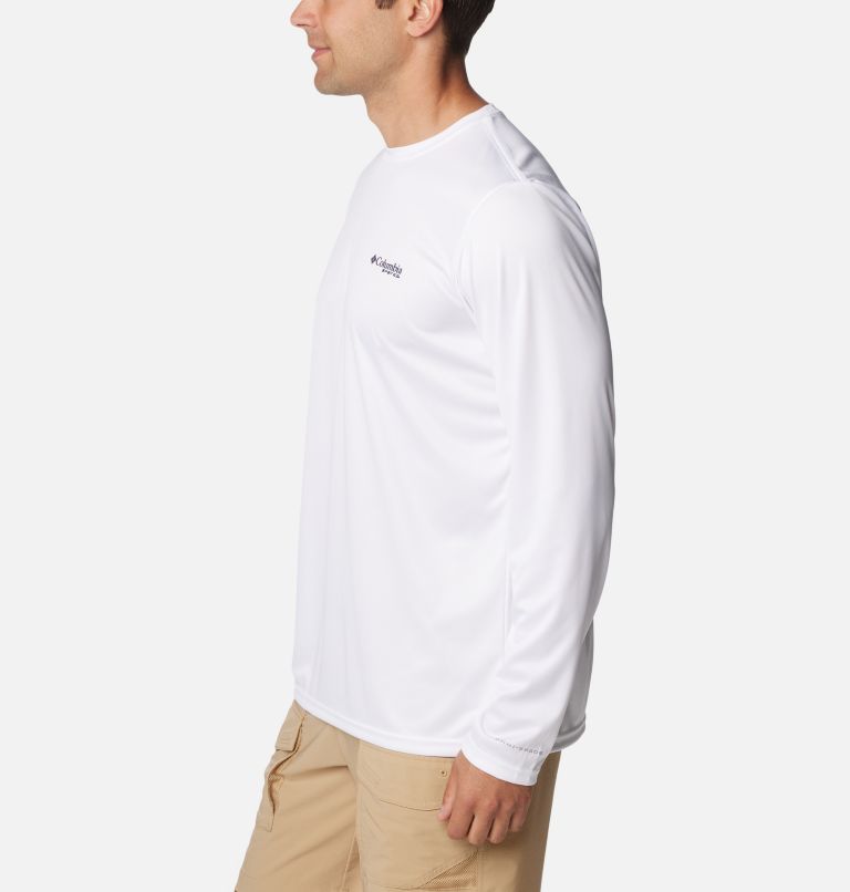 Men's Terminal Tackle PFG Tarpon Rise Long Sleeve T-Shirt, Color: White, Tarpon Print, Palmeria, image 3