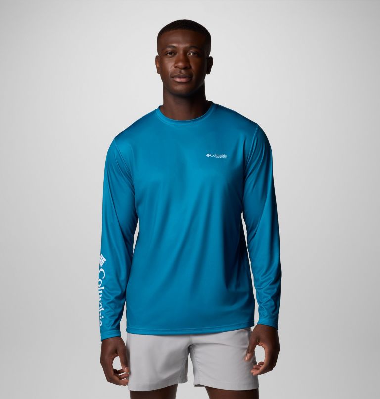 Maglia a manica lunga Terminal Tackle PFG Tarpon Rise da uomo, Color: Blue Echo, Trout Rise, image 3