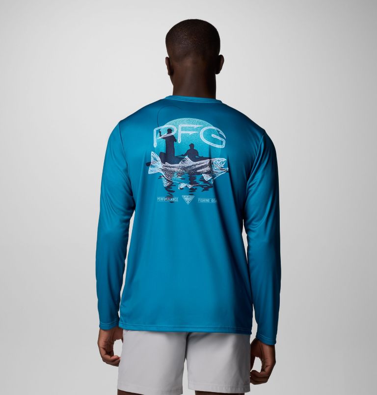 Maglia a manica lunga Terminal Tackle PFG Tarpon Rise da uomo, Color: Blue Echo, Trout Rise, image 1
