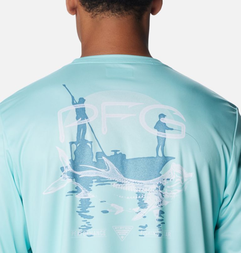 Men's Terminal Tackle PFG Tarpon Rise Long Sleeve T-Shirt, Color: Gulf Stream, Tarpon Rise, image 5