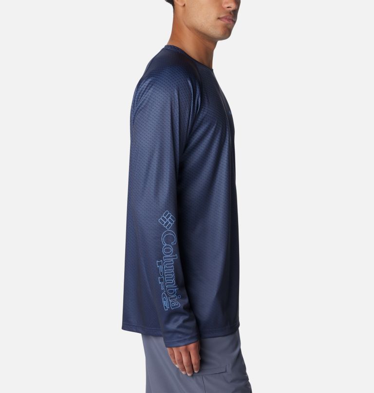 Men's PFG Super Terminal Tackle Super Fade Long Sleeve Shirt, Color: Nocturnal, Fish Hooks SFS, image 3