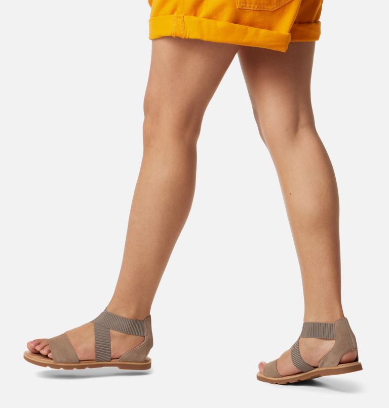 Women's Ella III Flat Sandal, Color: Ash Brown, Gum 2, image 8