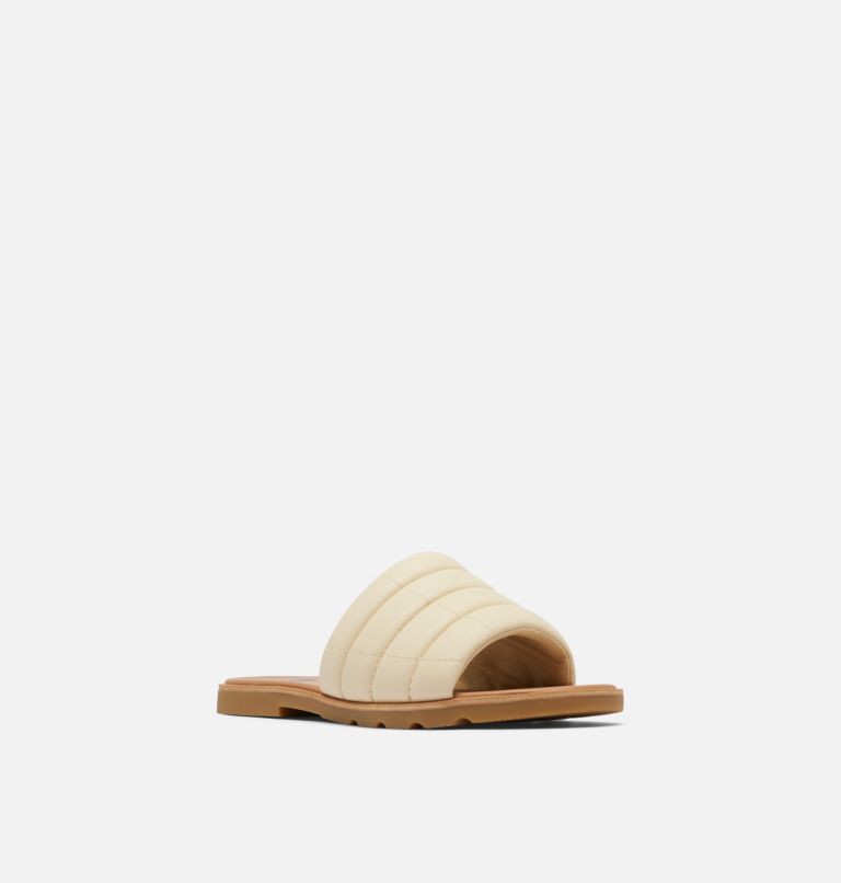 ELLA III Slide Women's Flat Sandal, Color: Honey White, Gum, image 7