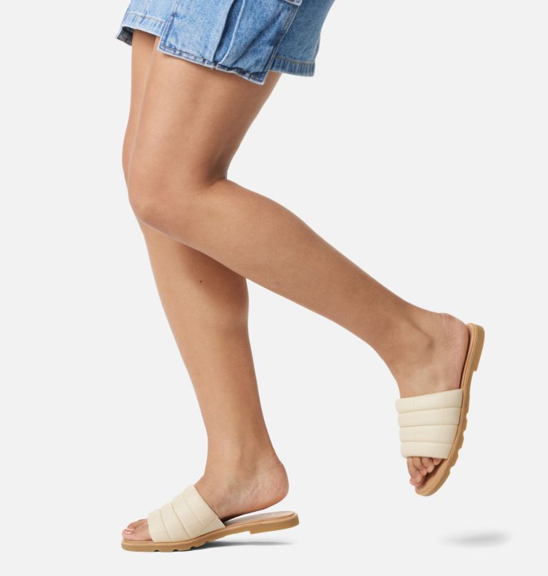 ELLA III Slide Women's Flat Sandal, Color: Honey White, Gum, image 8