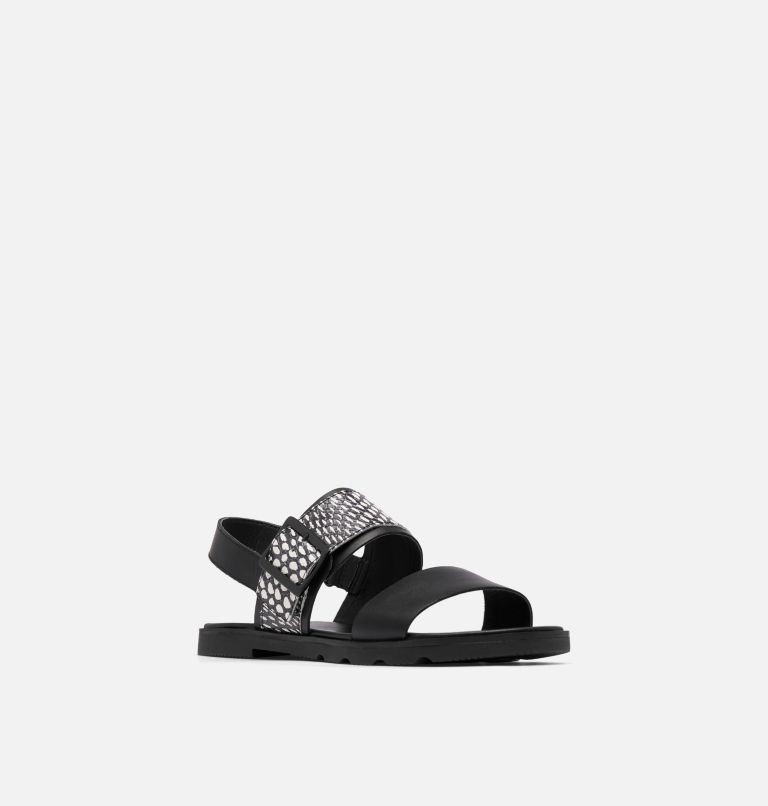 ELLA III Slingback Women's Flat Sandal, Color: Black, Black, image 7