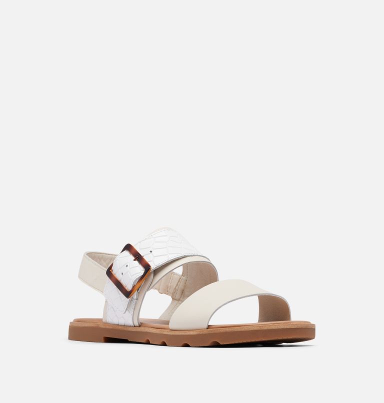 ELLA III Slingback Women's Flat Sandal, Color: Chalk, Gum 2, image 7