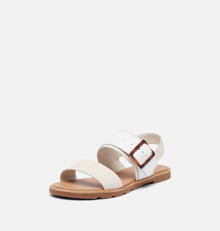 ELLA III Slingback Women's Flat Sandal, Color: Chalk, Gum 2, image 8