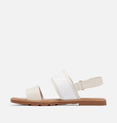 Women's Ella III Slingback Flat Sandal, Color: Chalk, Gum 2, image 4