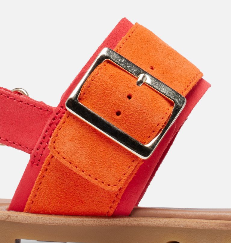 Women's Ella III Slingback Flat Sandal, Color: Red Glo, Gum, image 9
