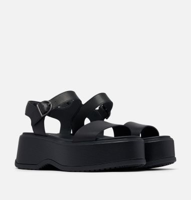 DAYSPRING Ankle Strap Women's Platform Sandal, Color: Black, Black, image 6