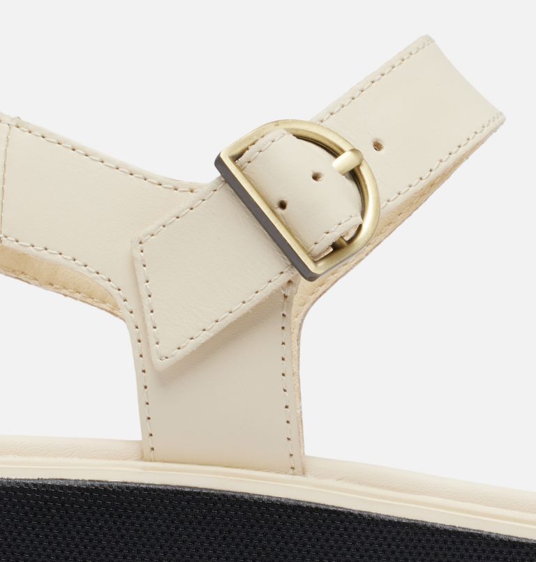 DAYSPRING Ankle Strap Women's Platform Sandal, Color: Honey White, Black, image 9