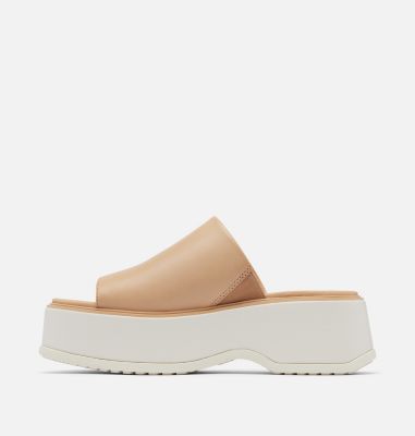 DAYSPRING Sandales compensées à enfiler pour femme, Color: Honest Beige, Chalk, image 8