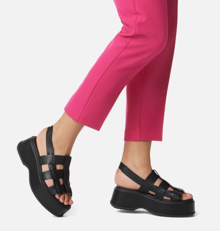 DAYSPRING Slingback Women's Flatform Sandal, Color: Black, Black, image 8
