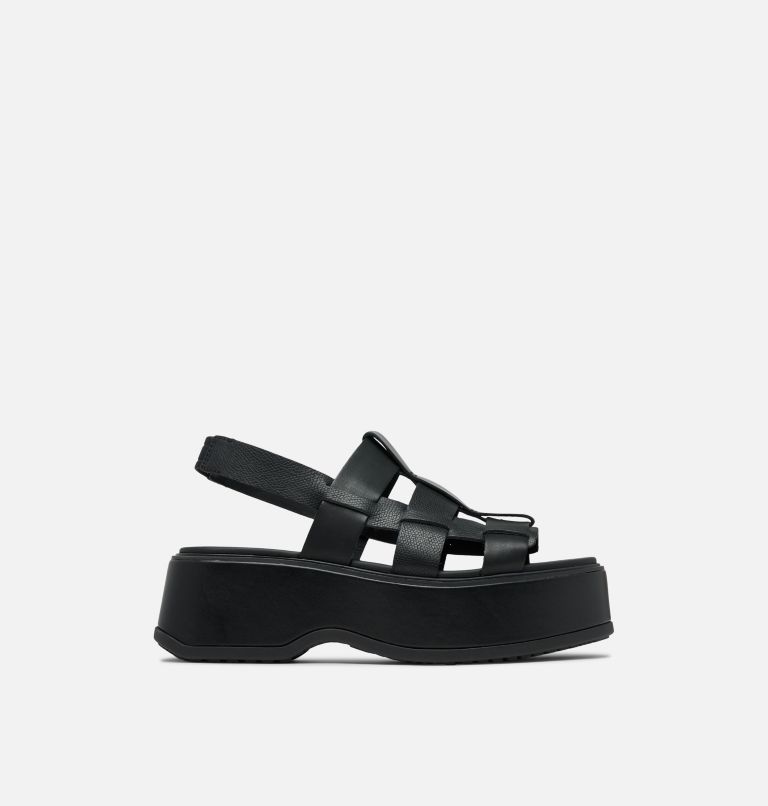 Thumbnail: DAYSPRING Slingback Women's Flatform Sandal, Color: Black, Black, image 1