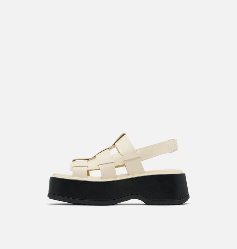 Thumbnail: DAYSPRING Slingback Women's Flatform Sandal, Color: Honey White, Black, image 4