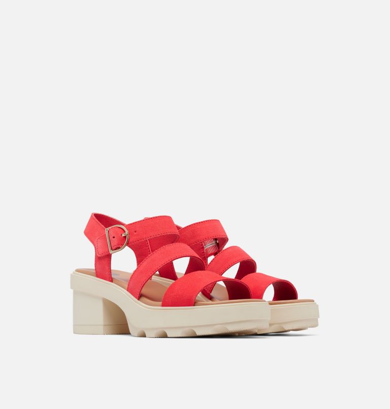 JOANIE� HEEL ANKLE STRAP | 617 | 10, Color: Red Glo, Honey White, image 2