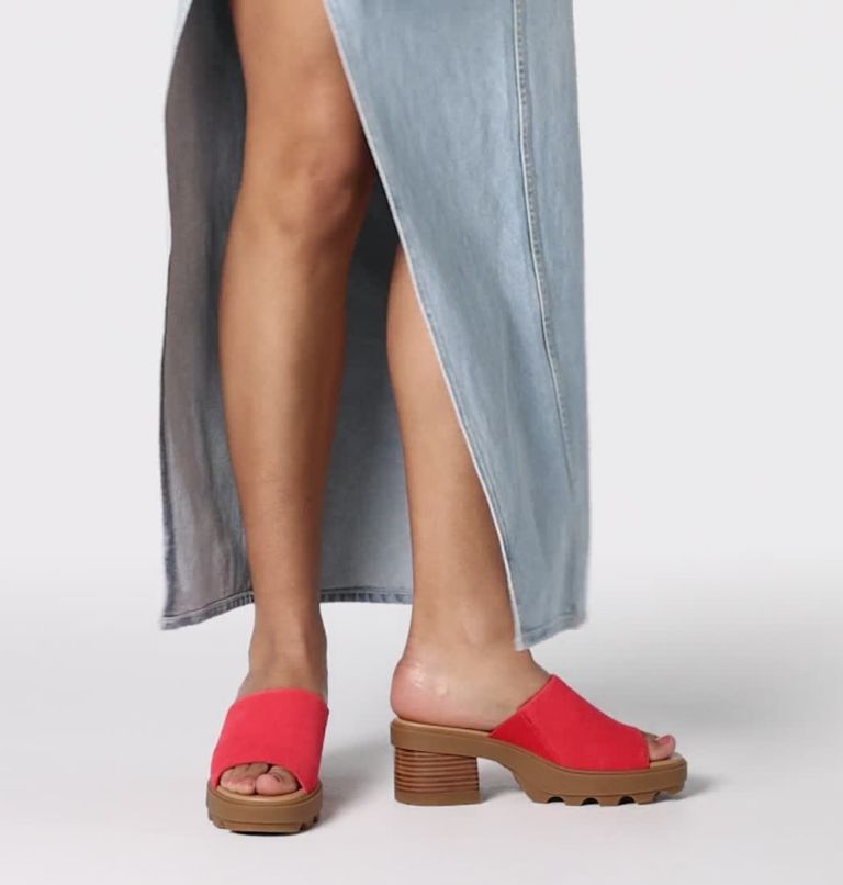 JOANIE Heel Slide Women's Sandal, Color: Red Glo, Gum 2