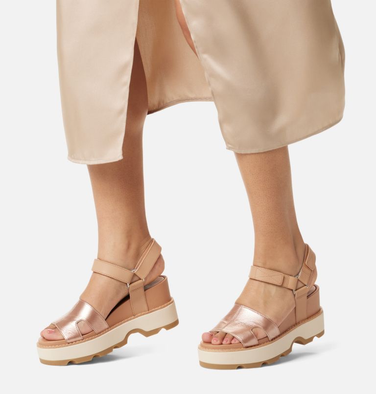 Thumbnail: JOANIE IV Ankle Strap Women's Wedge Sandal, Color: Honest Beige, Gum, image 8