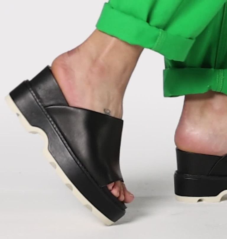 JOANIE IV Slide Women's Wedge Sandal, Color: Black, Sea Salt