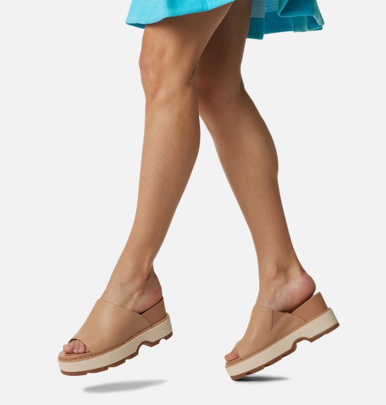 Thumbnail: JOANIE IV Slide Women's Wedge Sandal, Color: Honest Beige, Gum, image 8