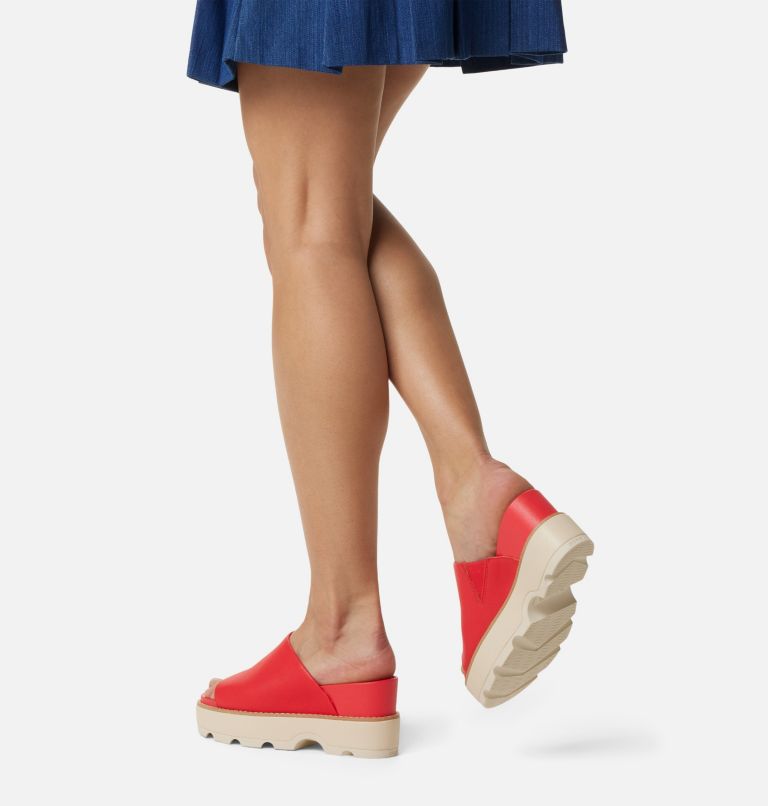 Thumbnail: JOANIE IV Slide Women's Wedge Sandal, Color: Red Glo, Sea Salt, image 8