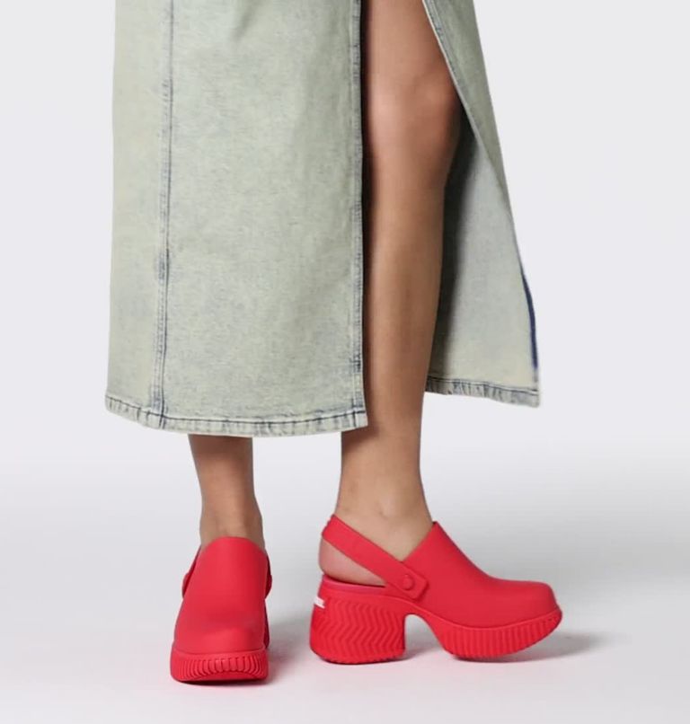 ONA� STREETWORKS CLOG HEEL | 617 | 5, Color: Red Glo, Sea Salt