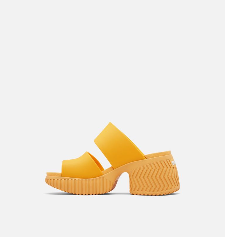 Thumbnail: ONA Streetworks Slide Women's Heel Sandal, Color: Yellow Ray, Sea Salt, image 4