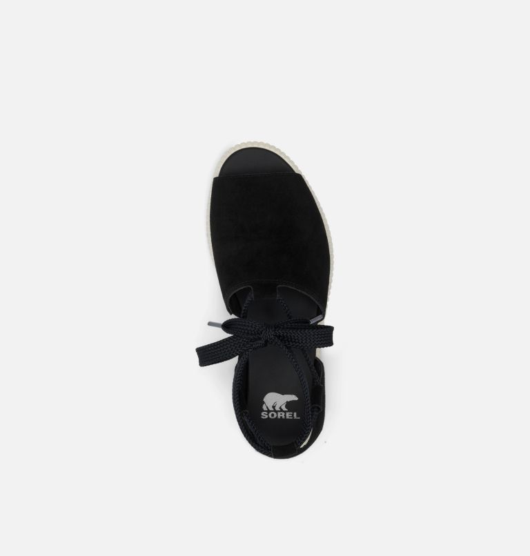 ONA� STREETWORKS DRILLE FLAT SANDAL | 010 | 6.5, Color: Black, Chalk, image 5