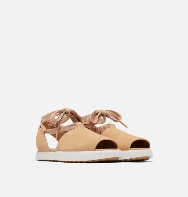 Women's ONA Streetworks Drille Flat Sandal, Color: Honest Beige, Sea Salt, image 2