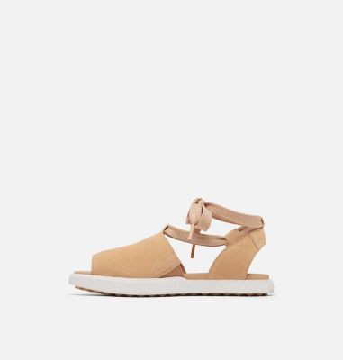 Women's ONA Streetworks Drille Flat Sandal, Color: Honest Beige, Sea Salt, image 4