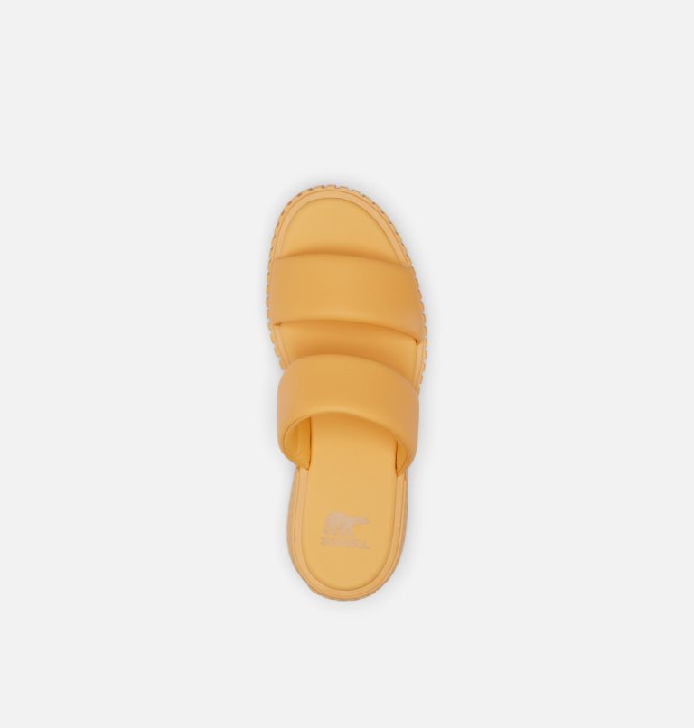 Yellow best sale slide sandals