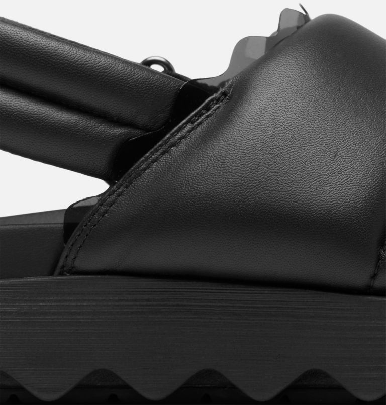 Viibe Slingback flache Puffy Sandale für Frauen, Color: Black, Black, image 9