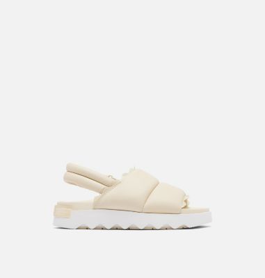 VIIBE Slingback Women's Flat Sandal, Color: Honey White, Sea Salt, image 1