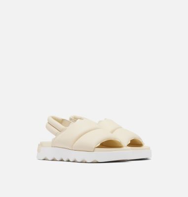 VIIBE Slingback Women's Flat Sandal, Color: Honey White, Sea Salt, image 2