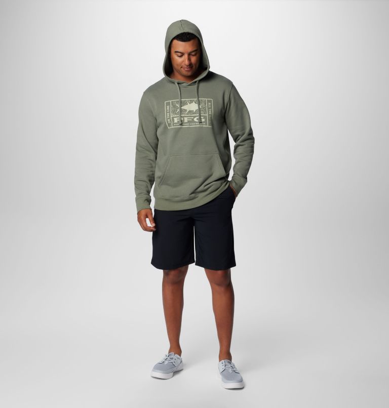 Chandail à capuchon avec imprimé de saison PFG pour hommes, Color: Cypress, Line Time Tuna, image 3